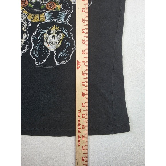 2012 Guns And Roses Band Tee Faded Black Shirt Vintage Style Womens Size XL - Picture 13 of 13